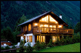 The chalet, night view